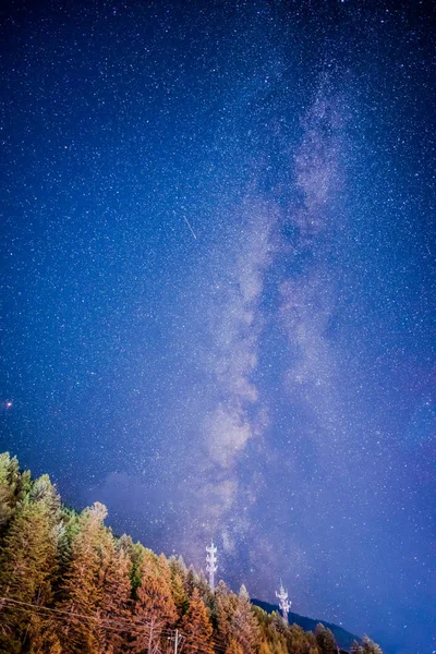 Galaxia Vía Láctea Cielo Nocturno — Foto de Stock