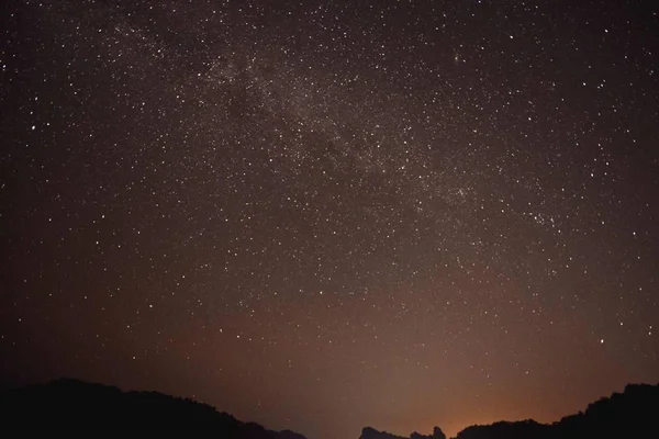 Yıldızlı Gece Gökyüzü Astronomi — Stok fotoğraf