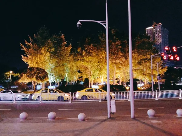 night view of the city of the hotel in the evening