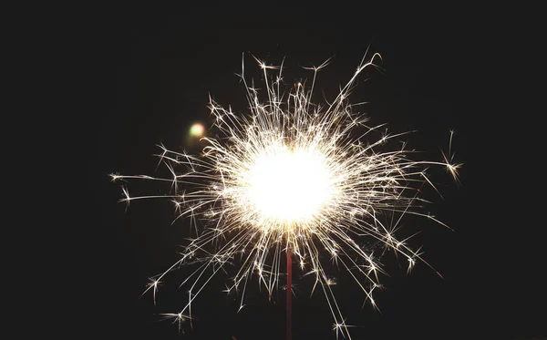 Luces Fuego Chispeantes Por Noche — Foto de Stock