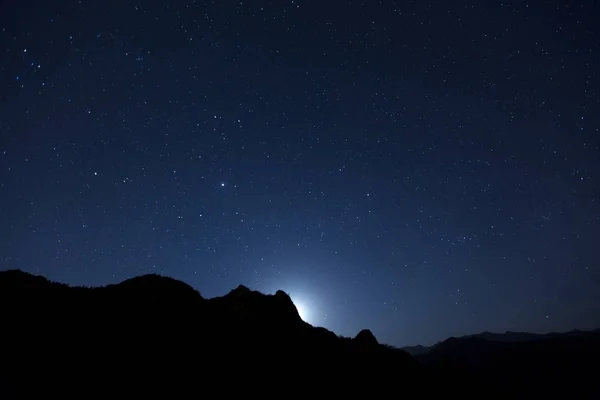 Galaxia Vía Láctea Cielo Nocturno — Foto de Stock