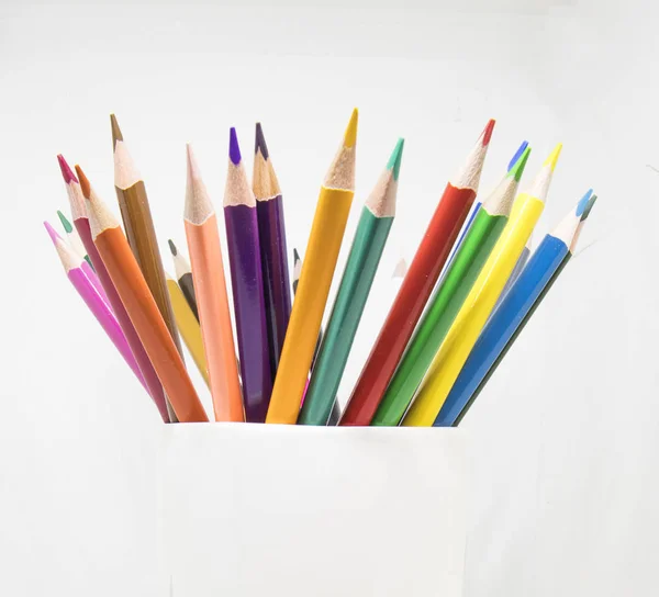 Dibujo Lápices Colores Herramientas Arte — Foto de Stock