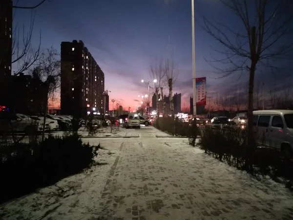 Vista Nocturna Ciudad Capital Rusia — Foto de Stock