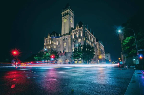 Vue Nuit Ville Capitale Madrid Espagne — Photo