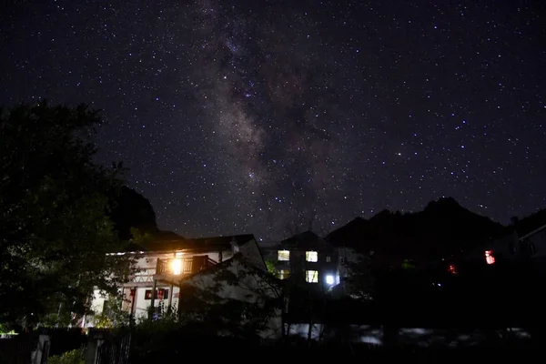 Hermoso Cielo Estrellado Noche — Foto de Stock