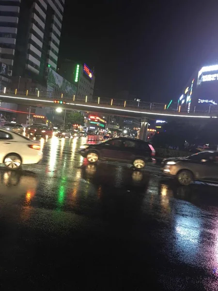 Vista Nocturna Ciudad Bangkok Tailandia — Foto de Stock