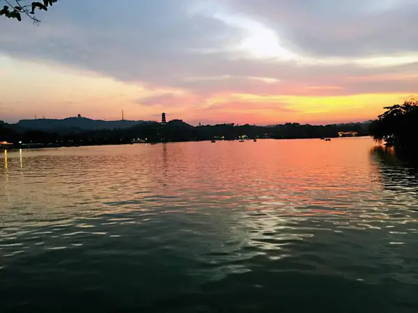 stock image sunset over the sea