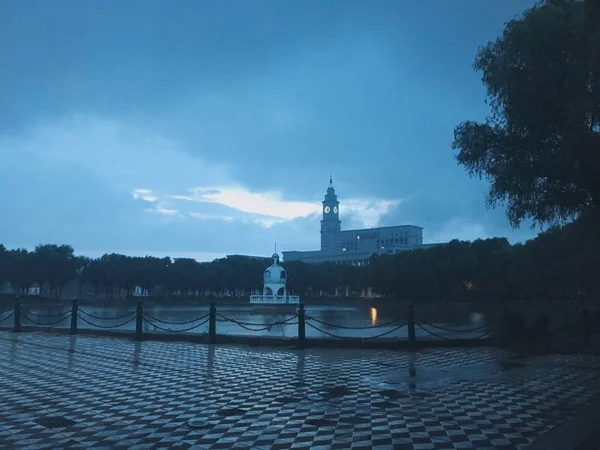 Vista Ciudad Iglesia Asunción Mañana — Foto de Stock