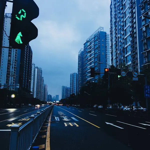 Vista Calle Ciudad Hong Kong — Foto de Stock