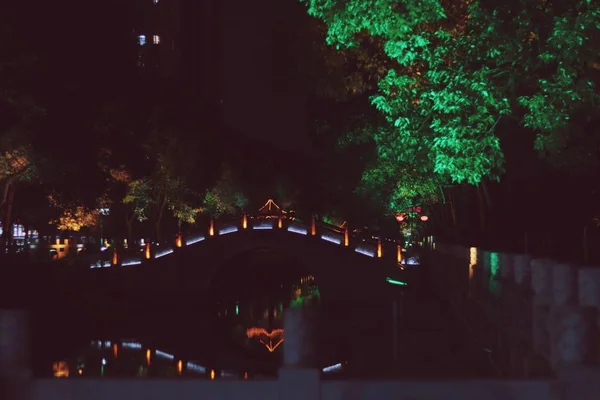 Vista Nocturna Ciudad Capital China — Foto de Stock