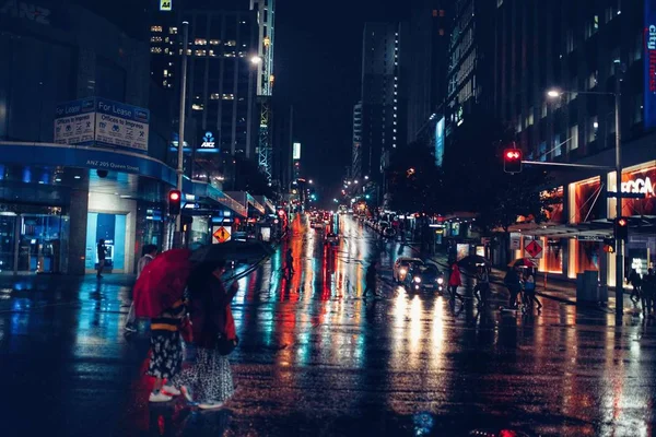 Ночной Вид Город Гонконг — стоковое фото
