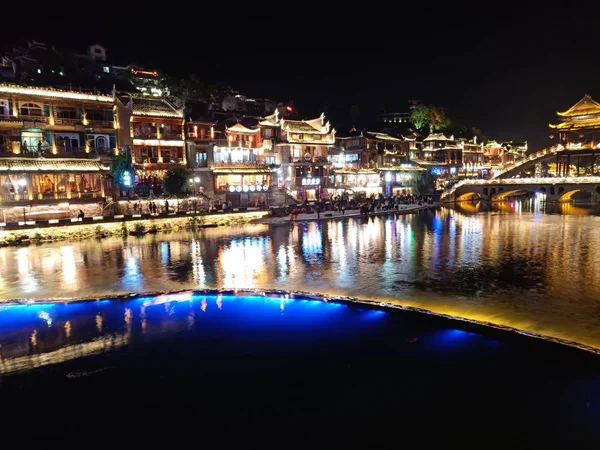 Vista Nocturna Ciudad Porto Portugal — Foto de Stock