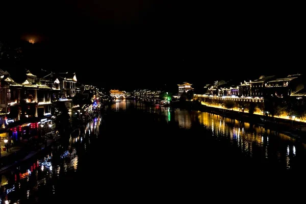 Vista Nocturna Ciudad Porto Portugal — Foto de Stock