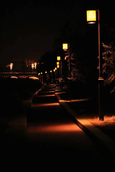 Vista Ciudad Por Noche — Foto de Stock