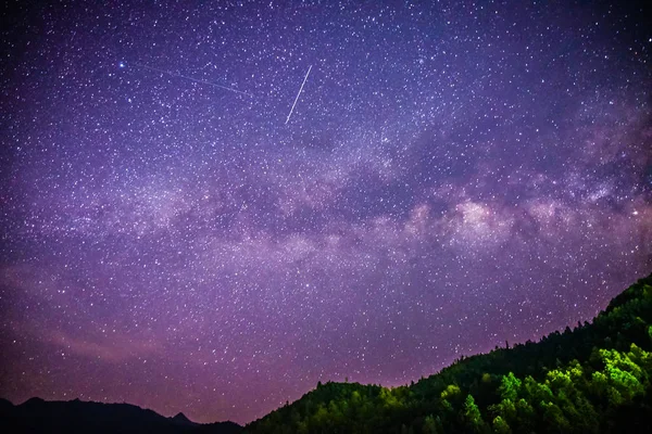 Cielo Nocturno Con Estrellas Campo Estrellas — Foto de Stock