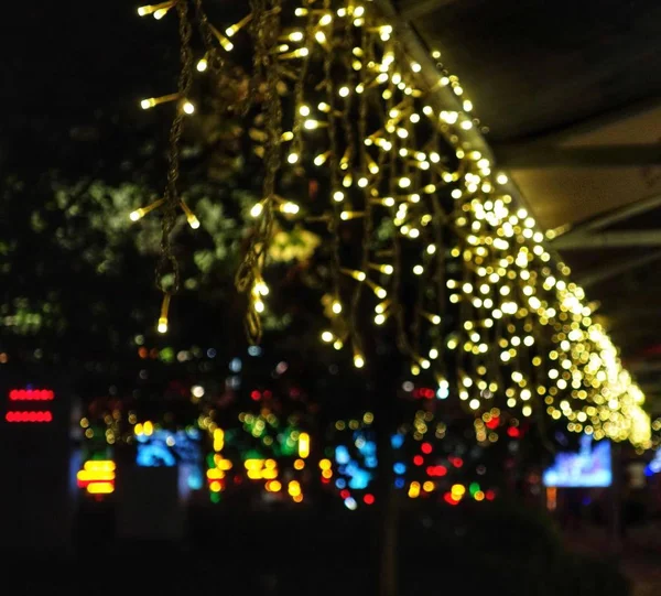 Árbol Navidad Noche — Foto de Stock