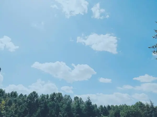 Hermoso Paisaje Con Nubes Cielo Azul — Foto de Stock