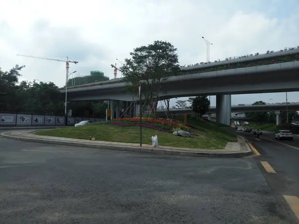 Vista Carretera Ciudad — Foto de Stock