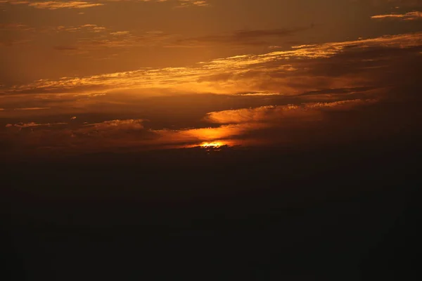 Puesta Sol Sobre Campo — Foto de Stock