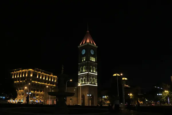 Vista Nocturna Del Ayuntamiento Por Noche — Foto de Stock