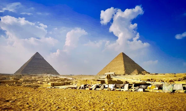 Piramidy Gizie Egipcie — Zdjęcie stockowe