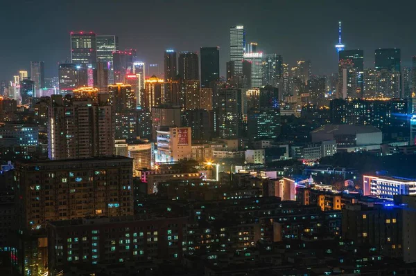 무렵에 보이는 도시의 — 스톡 사진