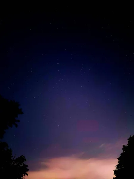 Cielo Nocturno Con Estrellas Estrellas — Foto de Stock
