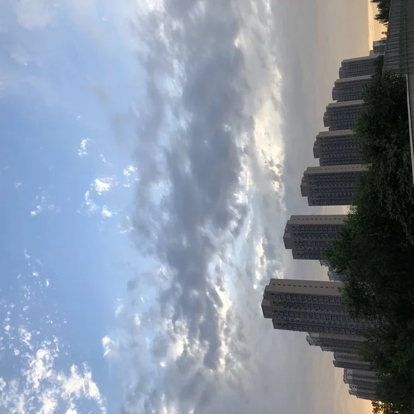 Hermosa Vista Del Cielo Con Nubes — Foto de Stock