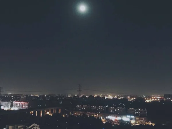 Vista Nocturna Ciudad Prague — Foto de Stock