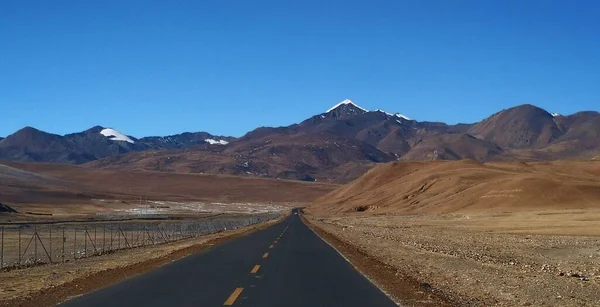 Droga Pustyni Tybetu — Zdjęcie stockowe