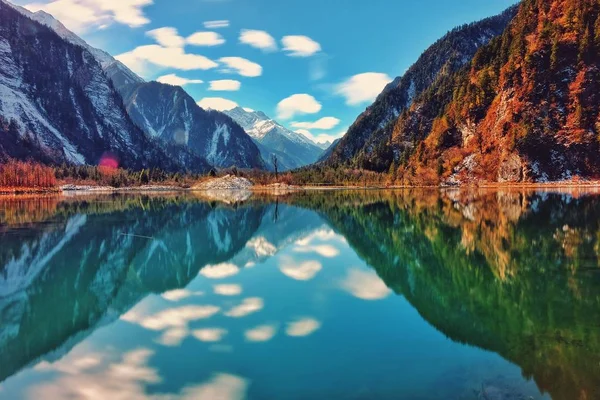 Meer Bergen Van Alpen Herfst — Stockfoto