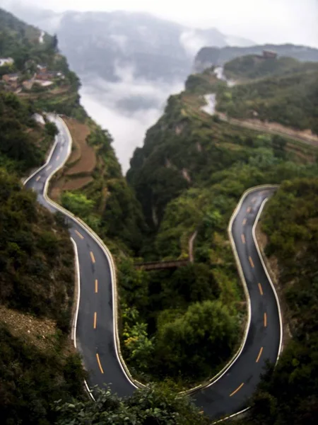 Camino Las Montañas Concepto Viaje — Foto de Stock