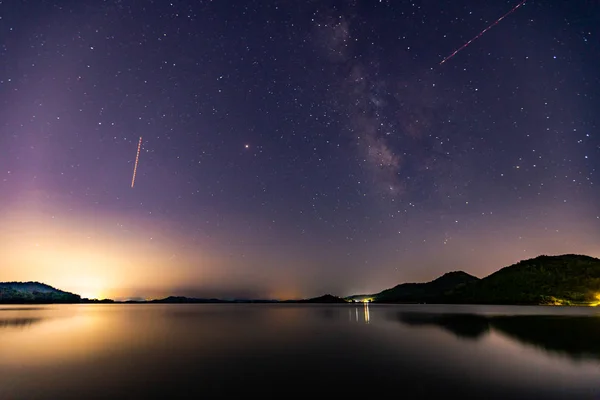 Cielo Nocturno Con Estrellas Estrellado — Foto de Stock