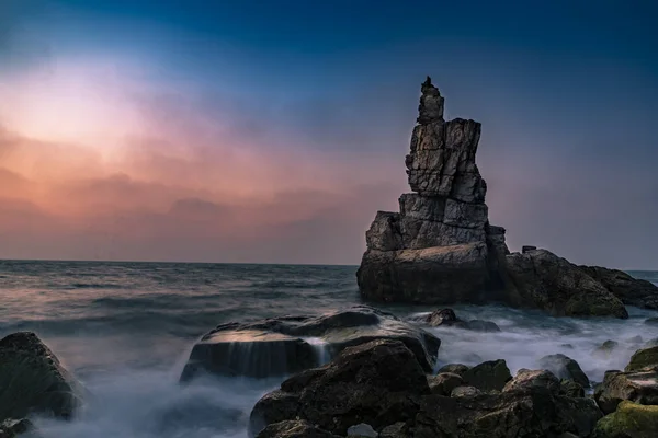 Hermoso Atardecer Sobre Mar — Foto de Stock