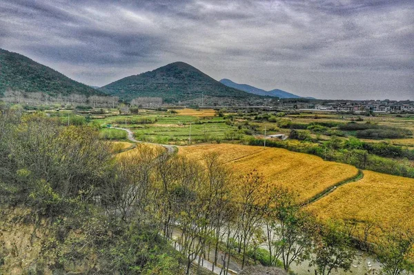 beautiful landscape of the valley of the hills of the italian alps