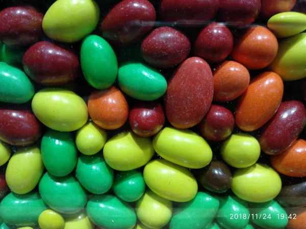 Caramelos Jalea Colores Una Fila — Foto de Stock