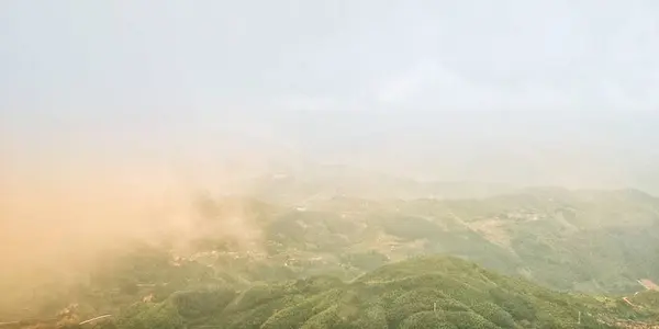 Niebla Mañana Las Montañas Paisaje Natural — Foto de Stock