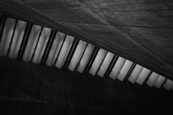 black and white photo of a wooden floor