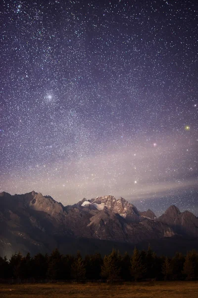 Hermoso Paisaje Con Vía Láctea Estrellas — Foto de Stock