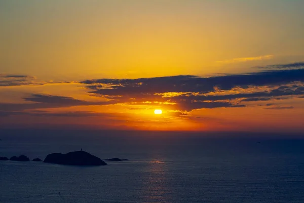 Hermoso Atardecer Sobre Mar — Foto de Stock