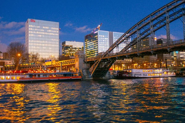 Vista Del Puente Brooklyn Noche — Foto de Stock