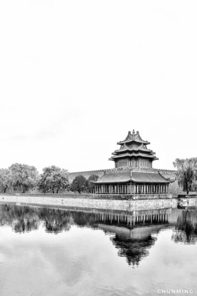 the old chinese temple in the park