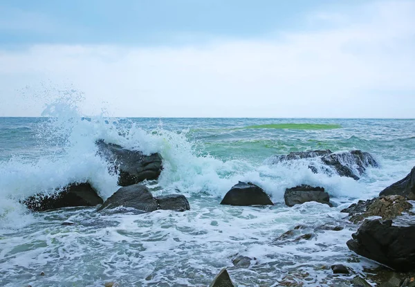 Olas Chocando Playa — Foto de Stock