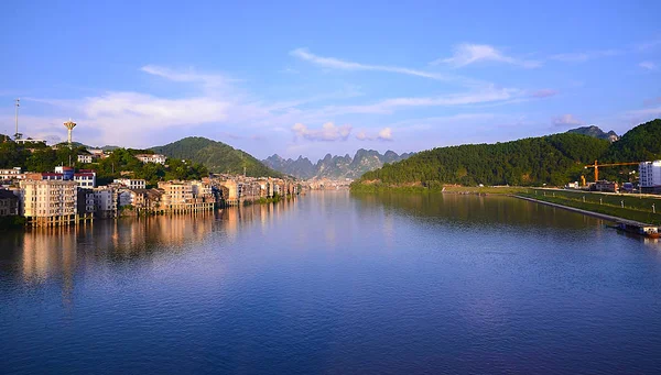 Vista Ciudad Del Lago Verano — Foto de Stock