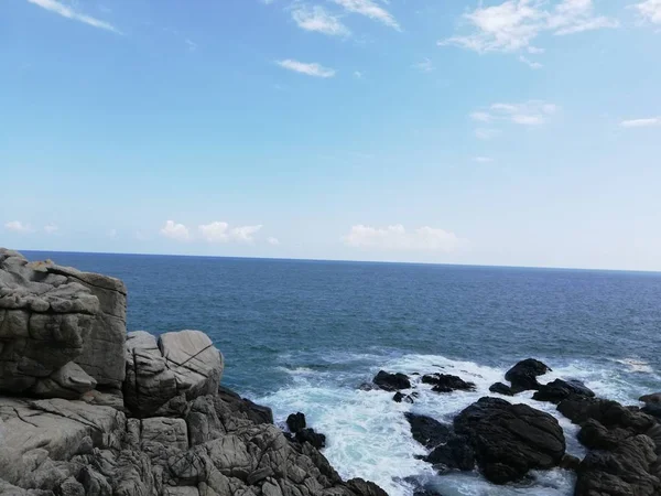 Hermoso Paisaje Con Rocas Mar — Foto de Stock