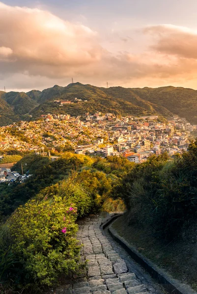 Hermosa Vista Ciudad Del Castillo Por Noche — Foto de Stock