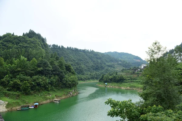 Vista Del Río Las Montañas Isla Del Cáucaso — Foto de Stock