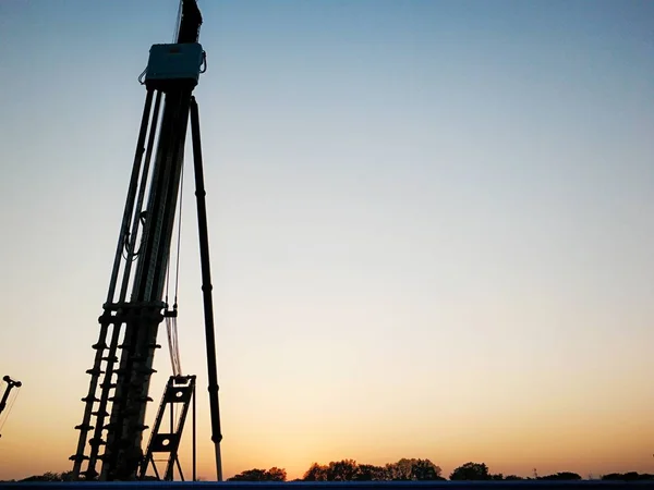 Uitzicht Prachtig Landschap Bij Zonsondergang — Stockfoto