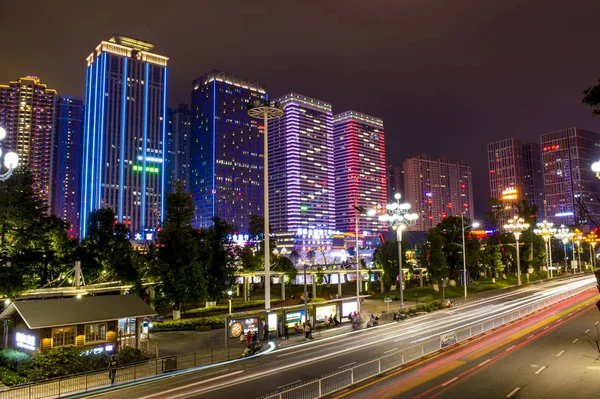 Vista Nocturna Ciudad — Foto de Stock