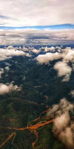 Aerial View Plane Airplane — Stock Photo, Image